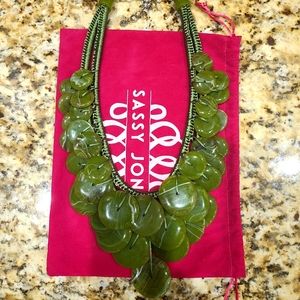 Sassy Jones Zanzibar Bib - Green NWT